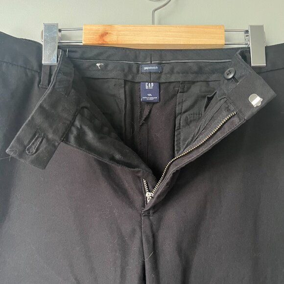 Gap Stretch Y2K mid-rise Chino Straight legs pants in Black size Tall 12L - Picture 4 of 8